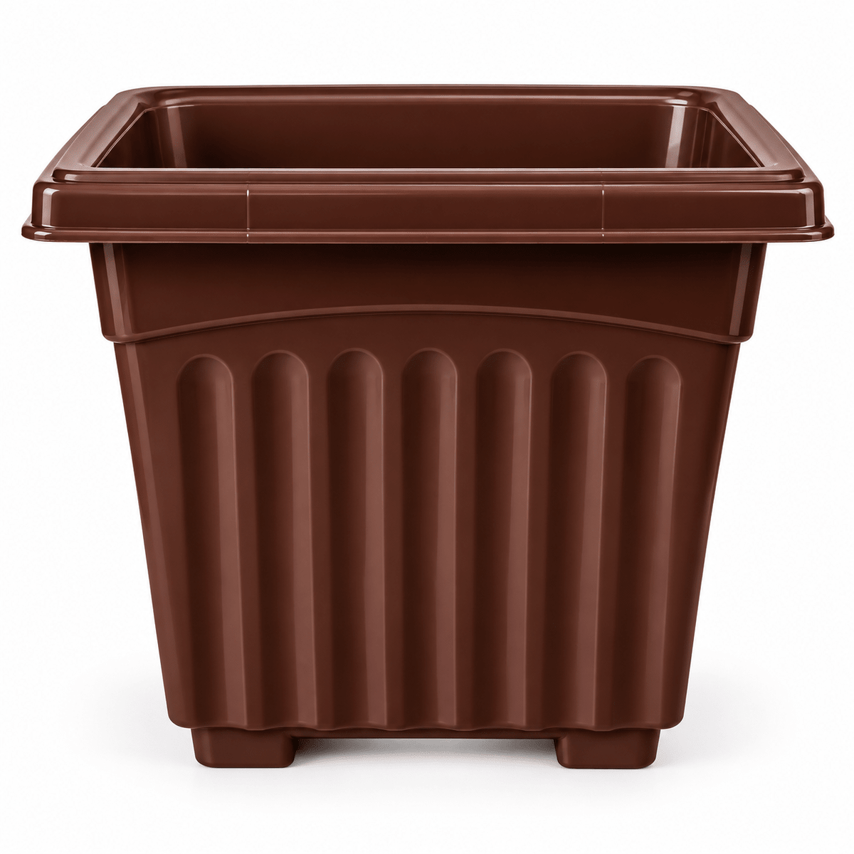 Square Plastic Tub - Coffee - Bonoya