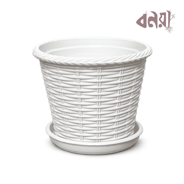 8" Rattan White - Bonoya