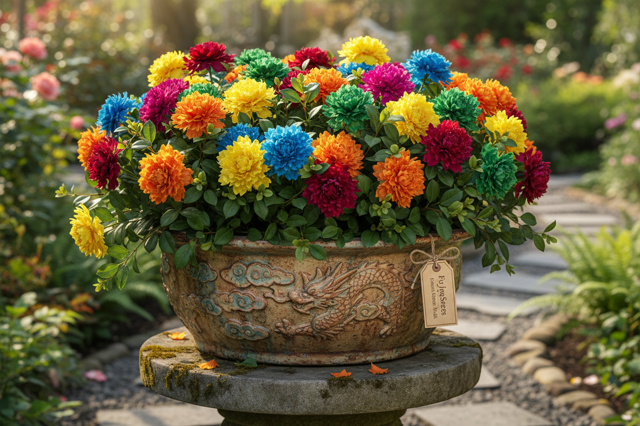 Fu Jing Seeds flower  in tub