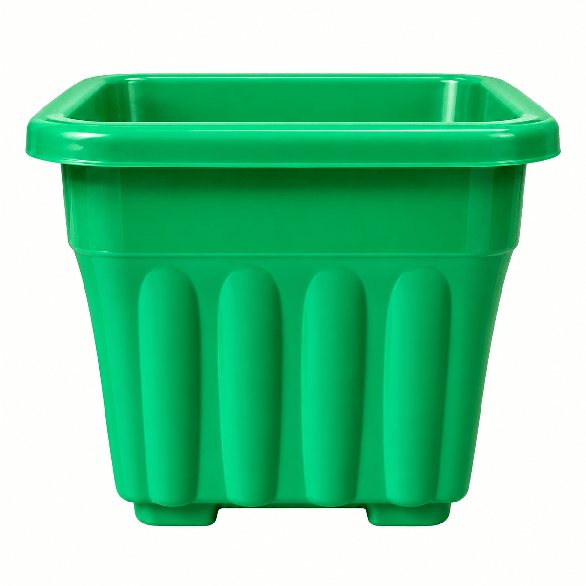 Square Plastic Tub - Green - Bonoya