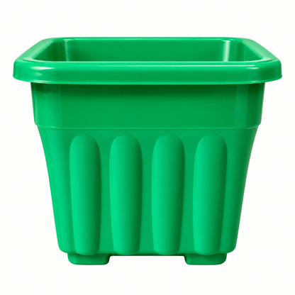 Square Plastic Tub - Green - Bonoya